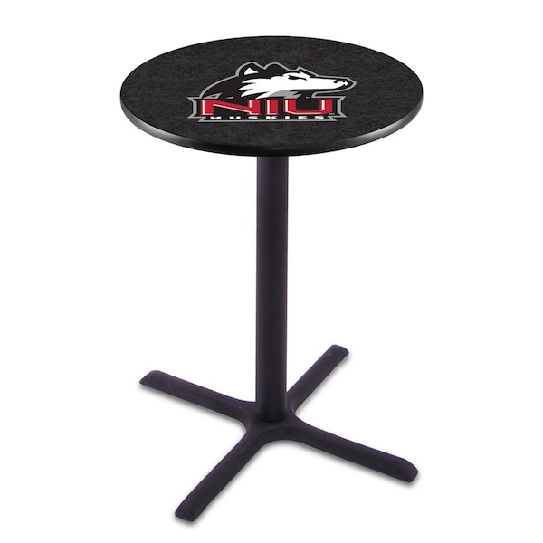 42" Blk Wrinkle Northern Illinois Pub Table